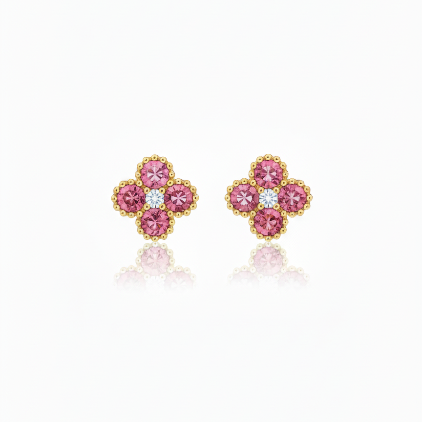 Boucles d’oreilles Flora Rose