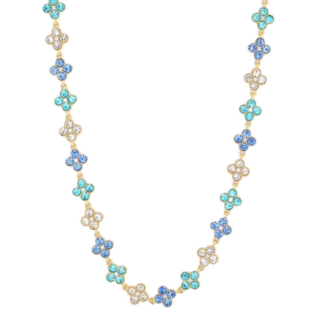 Collier Flora bleuté