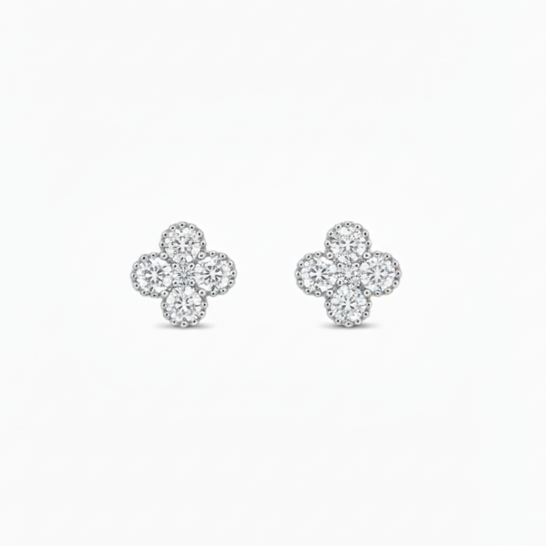 Boucles d’oreilles Flora Argenté