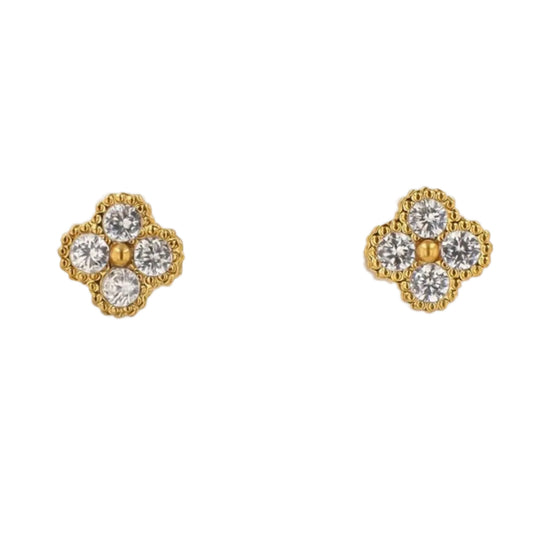 Boucles d’oreilles Flora doré