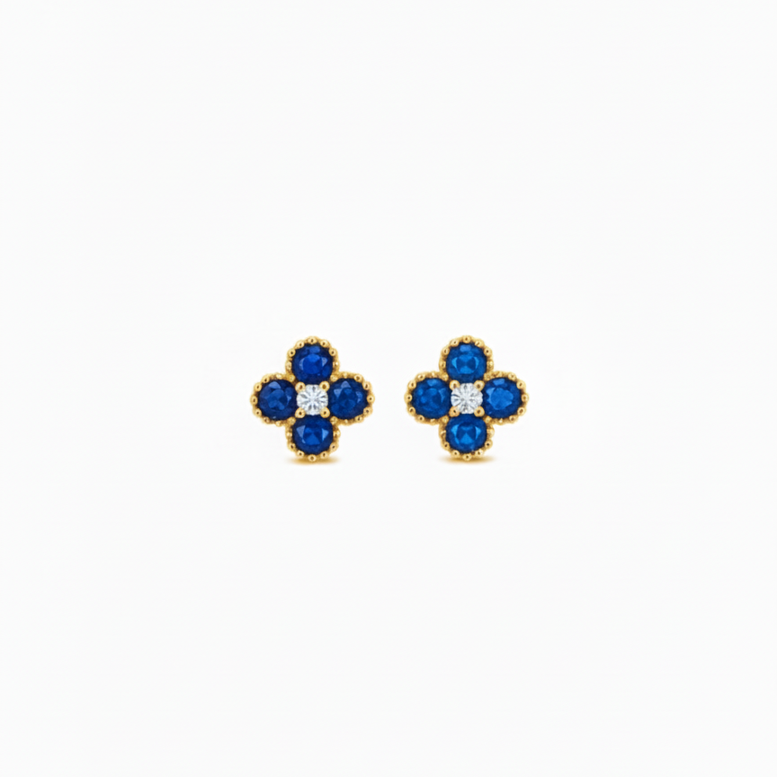 Boucles d’oreilles Flora Blue