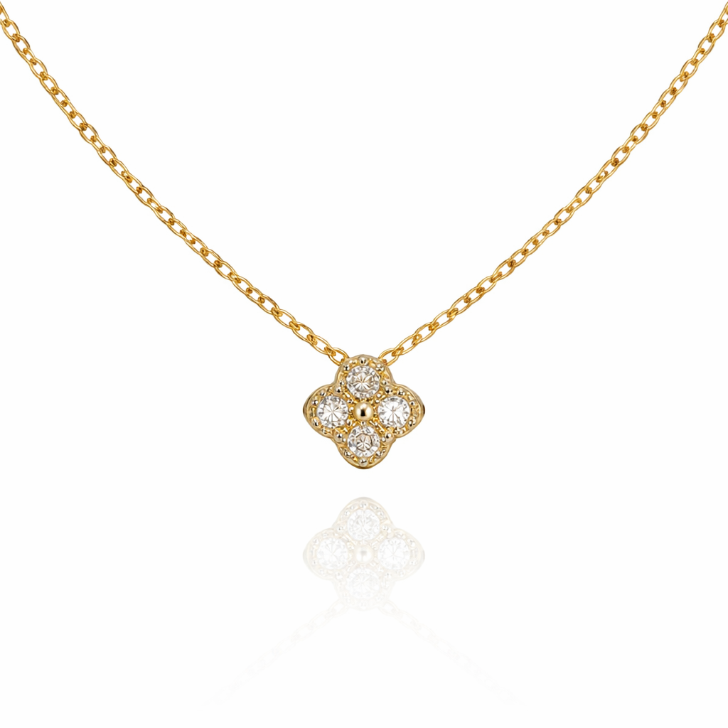 Collier Baby flora doré