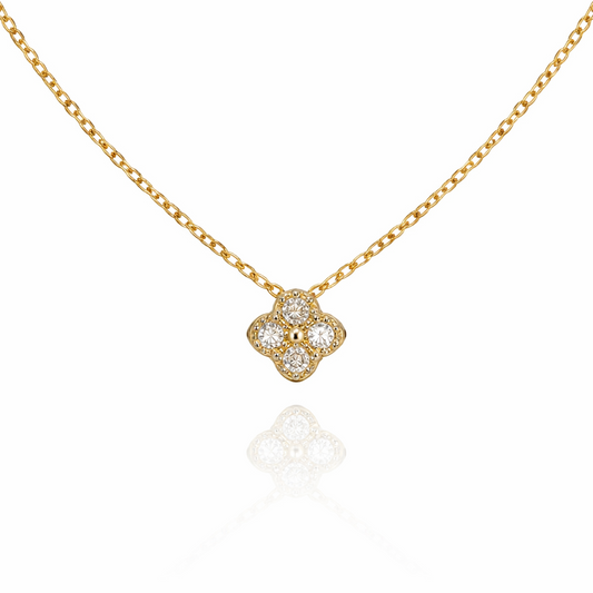 Collier Baby flora doré