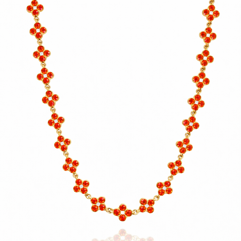 Collier Flora Orange